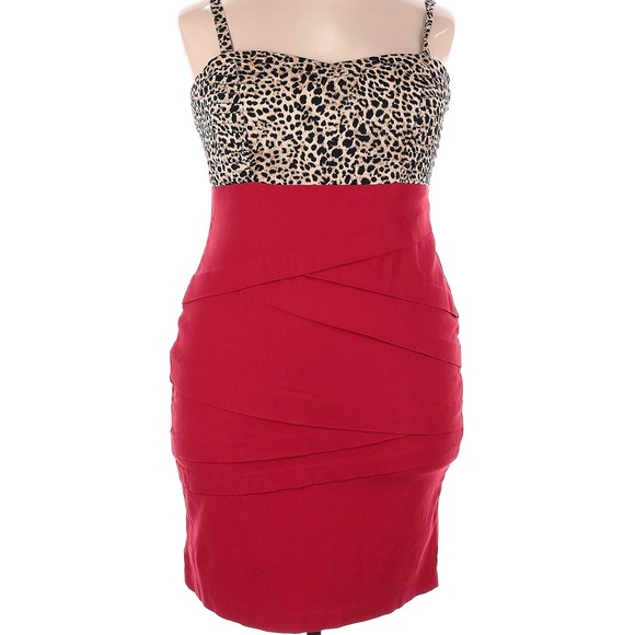 torrid Dresses & Skirts - torrid Plus Size 14 Red Animal Print Sleeveless Cocktail Dress 3212